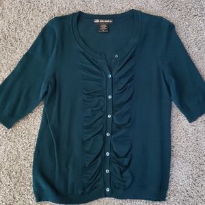 Short sleeve cardigan sweater